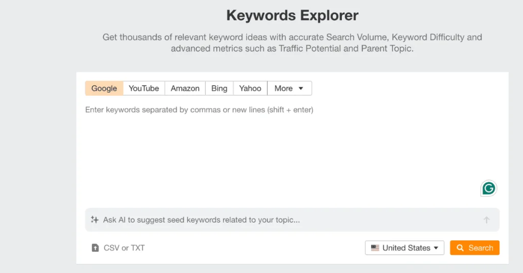 Ahref helps to track keyword rankings