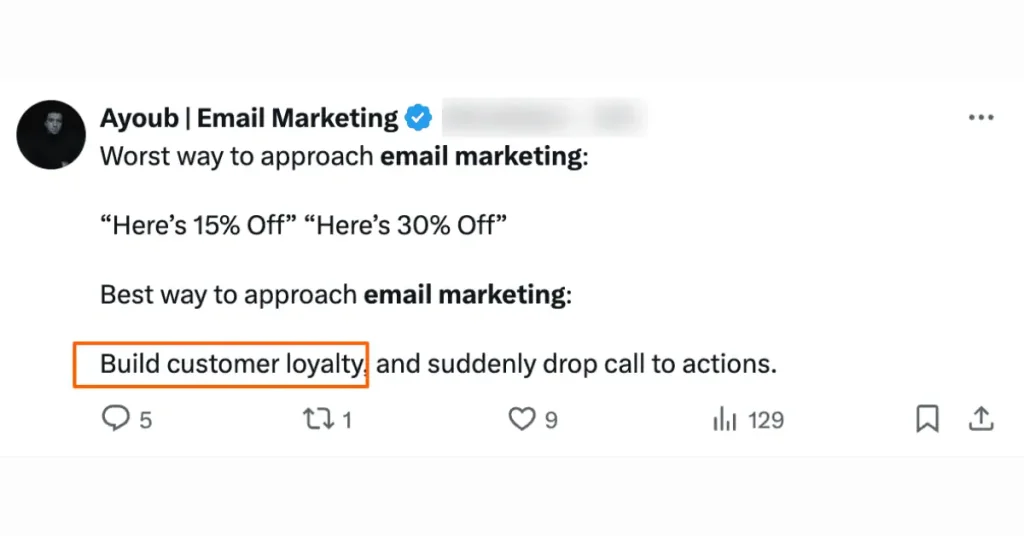 what not to do in promotional messages