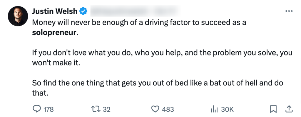 Solopreneur motivation